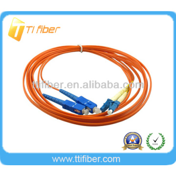LC-SC, Single mode, Duplex, Orange color, SC UPC Fiber Optic Patch Cord